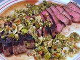 New York Strip Steak With Kalamata-Olive Chimichurri