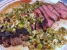 New York Strip Steak With Kalamata-Olive Chimichurri. Recipe by Dr. Jenny
