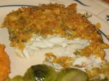 Acadia's Cod Smothered in Corn Flakes