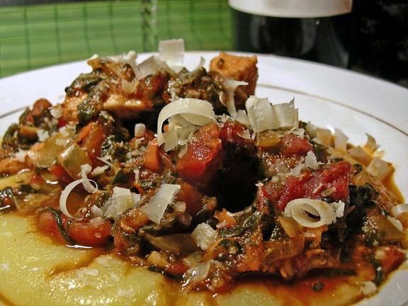Chicken Stew W/Polenta. Photo by justcallmetoni