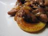 Delicious Chicken over Fried Polenta. Recipe by Elmotoo
