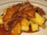 Delicious Chicken over Fried Polenta