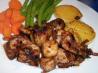Delicious Chicken over Fried Polenta