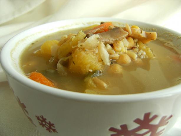 Sweet & Savory Vegetarian/Vegan Soup. Photo by Lalaloula