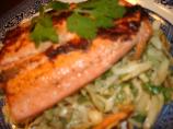 Thai Salmon on Asian Slaw. Photo by Vicki in CT