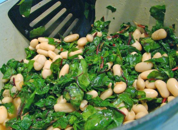 Spicy Swiss Chard & Beans. Photo by Derf