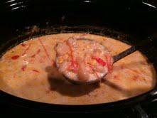 Roasted Corn and Red Pepper Chowder (Crock Pot, Slow Cooker). Photo by Andro
