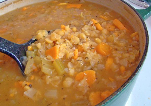 Sweet Potato Split Pea Soup. Photo by Derf