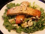 Maple-Pesto Salmon Salad With Raisins and Pine Nuts