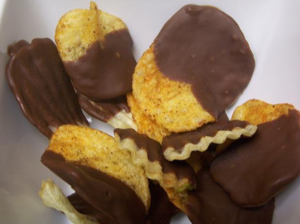 Chocolate Dipped Kettle Chips (Rachael Ray). Photo by alligirl