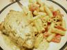 Lime Chicken Linguine W/Cilantro Cream Sauce & Roasted Zucch