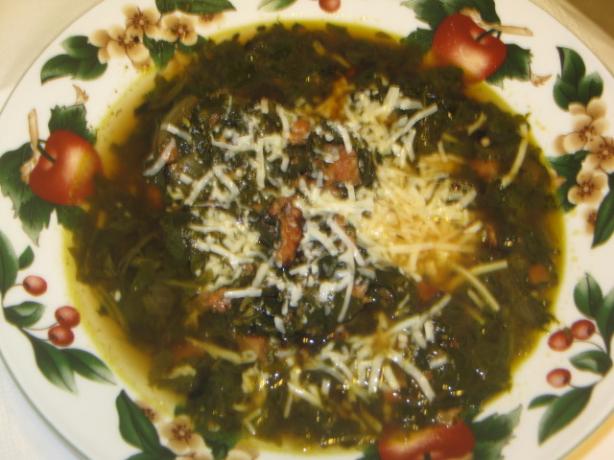 Italian Spinach and Sausage Soup. Photo by Chabear01
