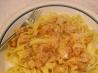 Fettuccini With Pancetta and Tomato Cream Sauce. Recipe by BlueRidgeMama