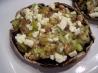 Stuffed Mushrooms With Leeks, Blue Cheese and Walnuts.