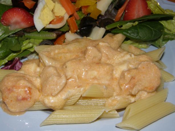 Crock Pot Buffalo Chicken Pasta (Slow Cooker). Photo by mydesigirl