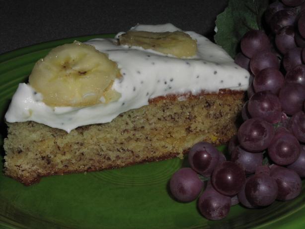 Banana Cake With Poppy and Lemon Cream. Photo by TeresaS