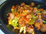 Easy Meatballs and Peppers