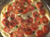 Provolone Pizza (Provolone, Roma Tomato & Fresh Basil Pizza). Recipe by BlondieItaliana