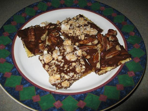 Super Easy Toffee Crackers. Photo by michelles3boys