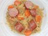 Yet    Another Turkey Sausage and Kraut Skillet. Recipe by smellyvegetarian