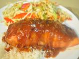 Bacon–wrapped Hoisin Salmon