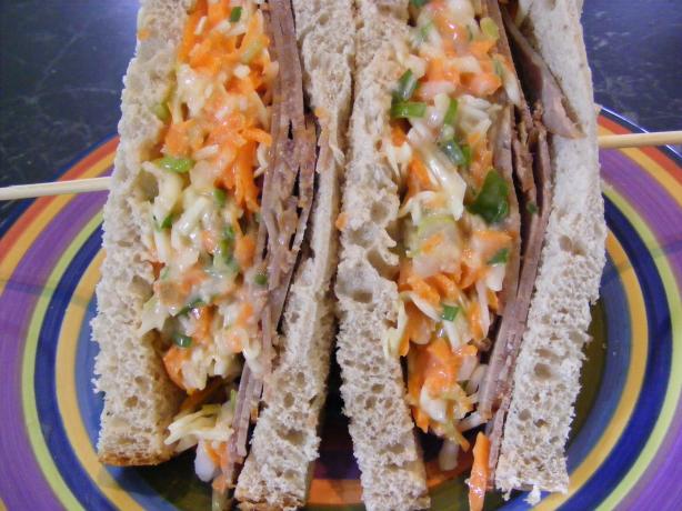 Roast Beef & Coleslaw on Rye (21 Day Wonder Diet: Day 3 ). Photo by Sara 76