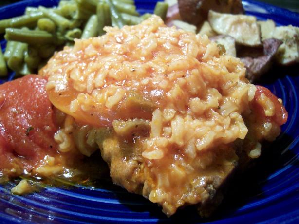 Pork Chops With Tomatoes and Rice. Photo by Crafty Lady 13