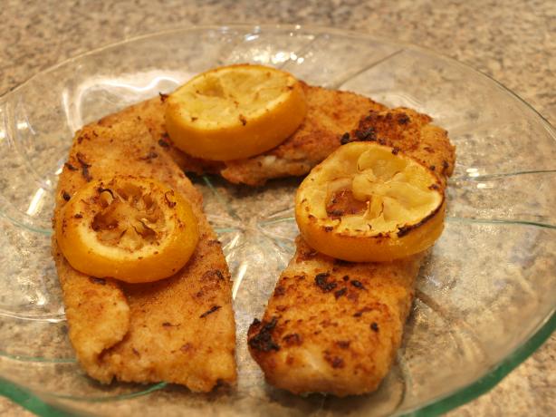 Italian Breadcrumb-Crusted Tilapia W/Lemon. Photo by Chef #1202180