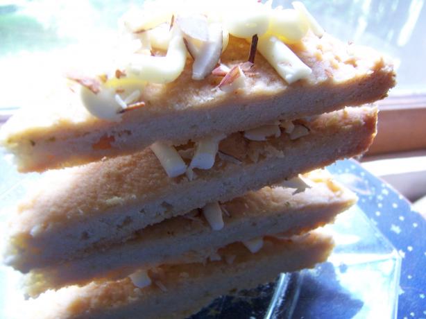 Lime Shortbread Cookies With White Chocolate and Almonds. Photo by alligirl