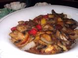 Acadia's Mushroom Pepper Onion Stir Fry