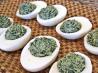 Spinach & cheese Stuffed Eggs