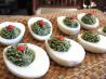 Spinach & cheese Stuffed Eggs