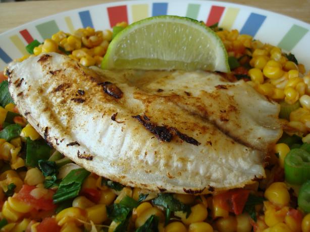 Cumin Fish & Roasted Corn Salsa (21 Day Wonder Diet: Day 10). Photo by Starrynews