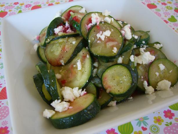 Saut&eacute;ed Garlic Zucchini With Crumbled Feta. Photo by Chef*Lee