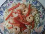 Linguine with Spicy Shrimp Sauce. Photo by Cher Jewhurst