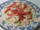 Linguine with Spicy Shrimp Sauce. Photo by Cher Jewhurst