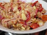 Tuna With Roasted Peppers and Pine Nuts