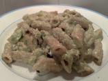 Pasta Served With Avocado Sauce With Sun-Dried Tomatoes