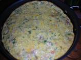 Mushroom and Shallot Frittata With Ham.