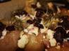 Smashed Potatoes With Olives Feta and Walnut Oil. Recipe by djmastermum