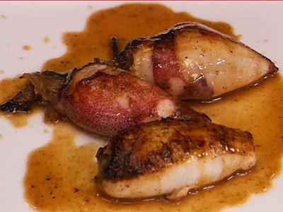 Squid With Caramelized Onions. Photo by Nadia Melkowits