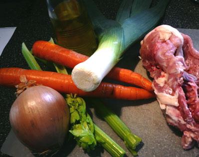 Homemade Chicken Stock  (Harry Caray's). Photo by Mikekey