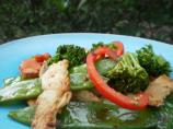 Stir-Fried Chicken With Gingered Vegetables