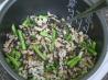 Stir-Fried Wild Rice With Asparagus and Mushrooms. Recipe by Prose