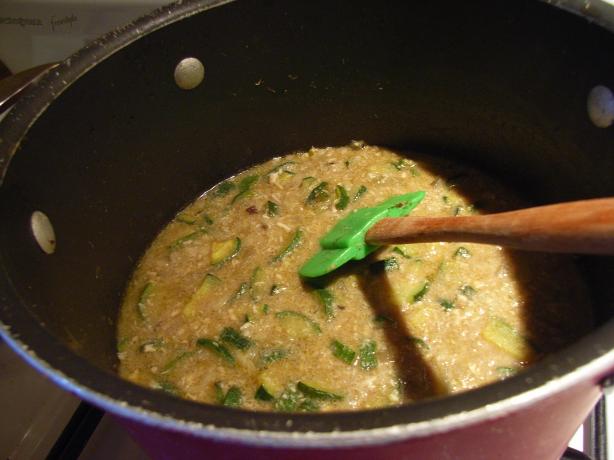 Curried Chicken and Zucchini Soup. Photo by katew
