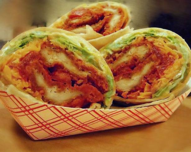 Buffalo Tofu Wrap. Photo by BB2011