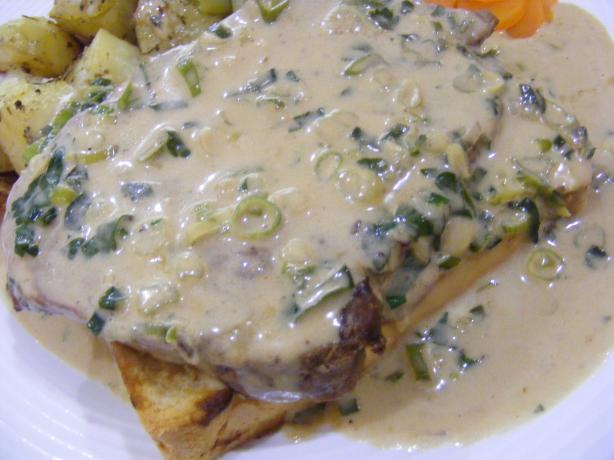 Steaks With Whiskey Cream Sauce. Photo by Sara 76