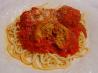 Spaghetti and Spicy Roasted Pepper Meatballs