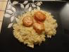 Seared Scallops or Shrimp With Orzo Risotto. Recipe by Nif