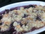 Blueberry and Apple Crumble/Cobbler With Blue Cheese